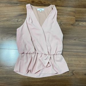 Likely light pink sleeveless blouse